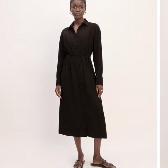 NWT Everlane The Mini Jacquard Stripe Shirt Dress L - Picture 6 of 6